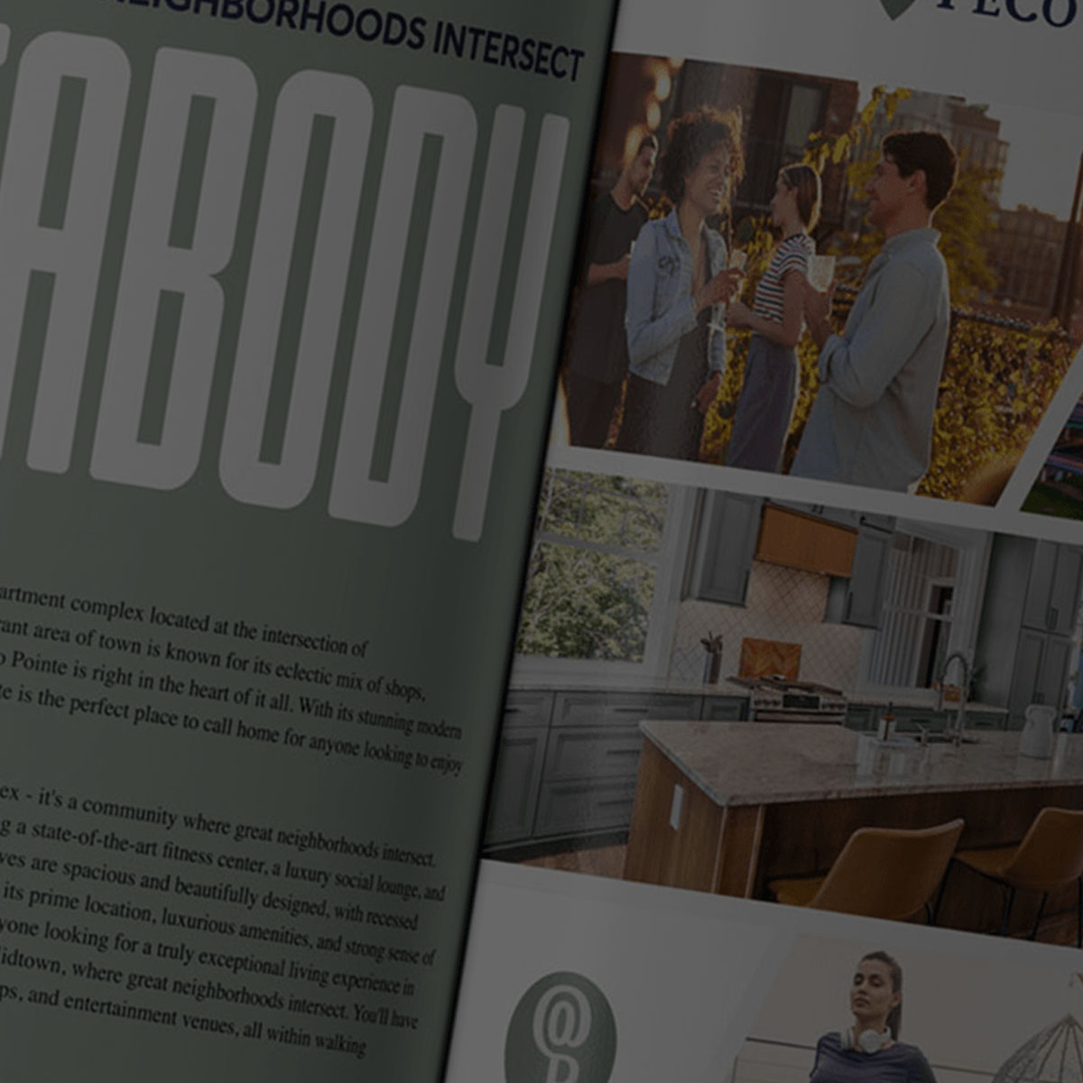 Peco Pointe Luxury Lofts branding and visual identity